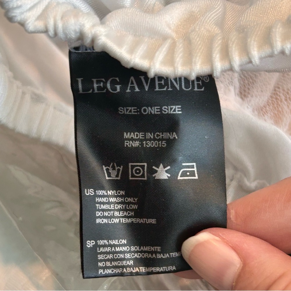 Leg Avenue Lace Trimmed Short Sheer Layered Petticoat Sz OS Halloween Cosplay - Picture 6 of 6